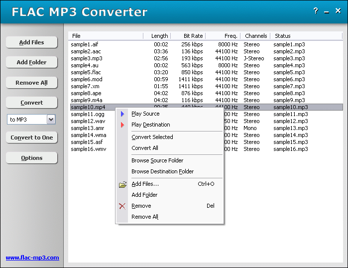 Convert FLAC to MP3 and keeps ID3 tag.