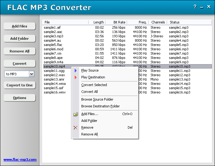 FLAC MP3 Converter screenshot